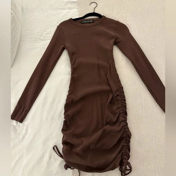 long sleeve pearl mini dress Camila Long Sleeve Pearl & Rhinestone Mesh Mini Dress – Mara Blak
